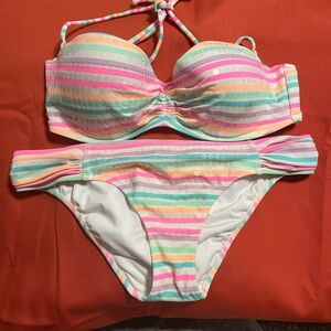 Victoria's Secret Pastel Striped Bikini